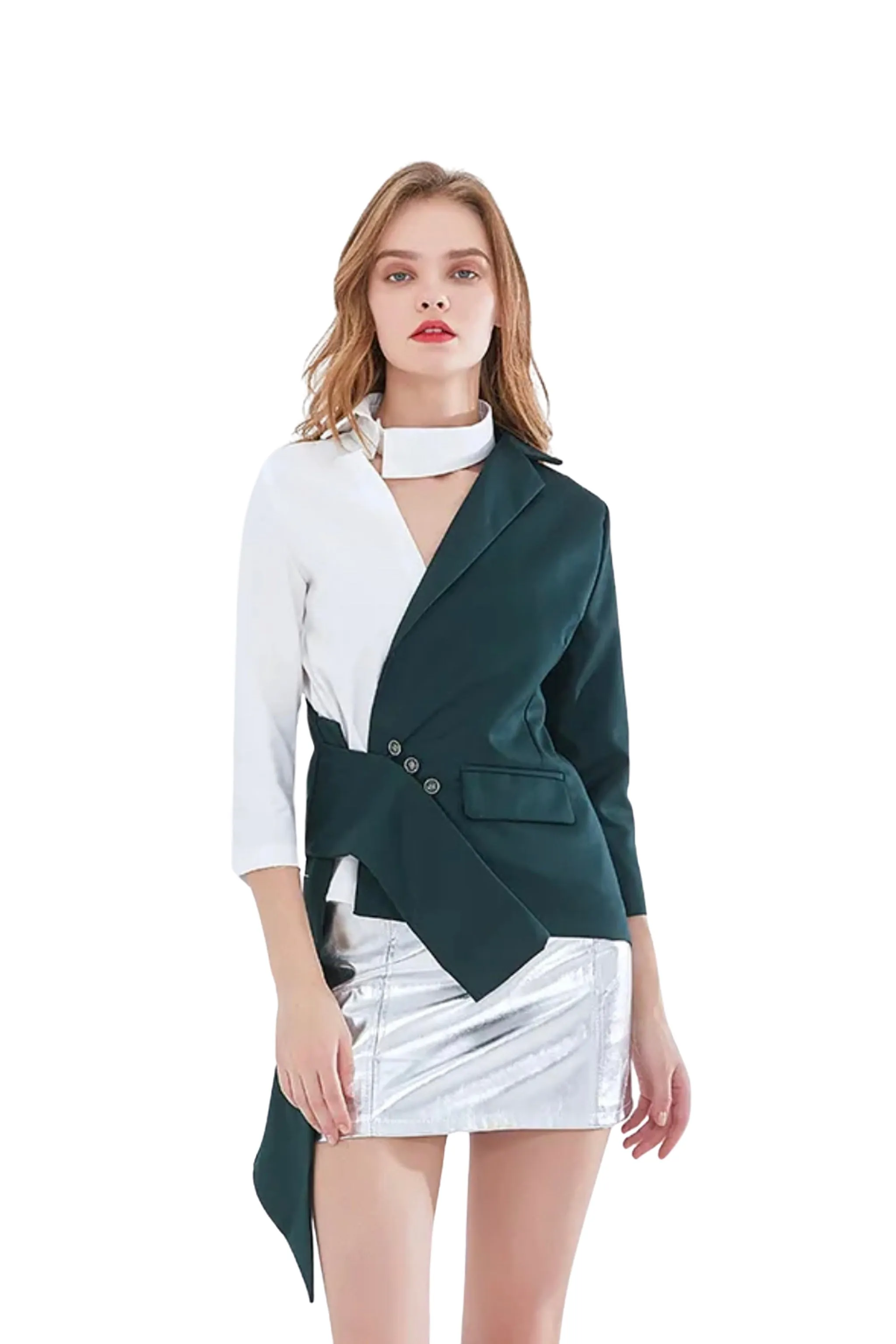 ERIN ASYMMETRIC CHEMISE BLAZER
