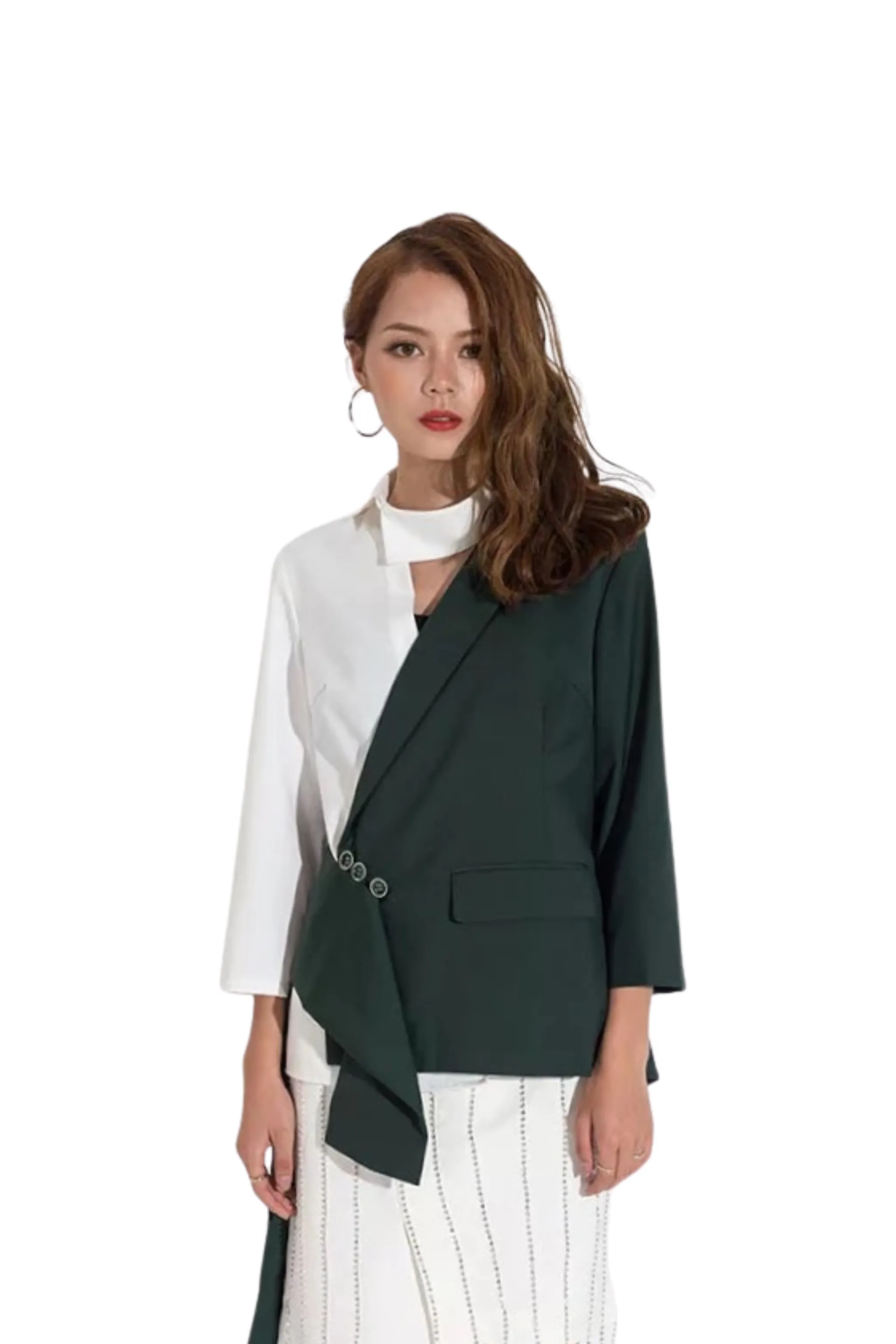 ERIN ASYMMETRIC CHEMISE BLAZER