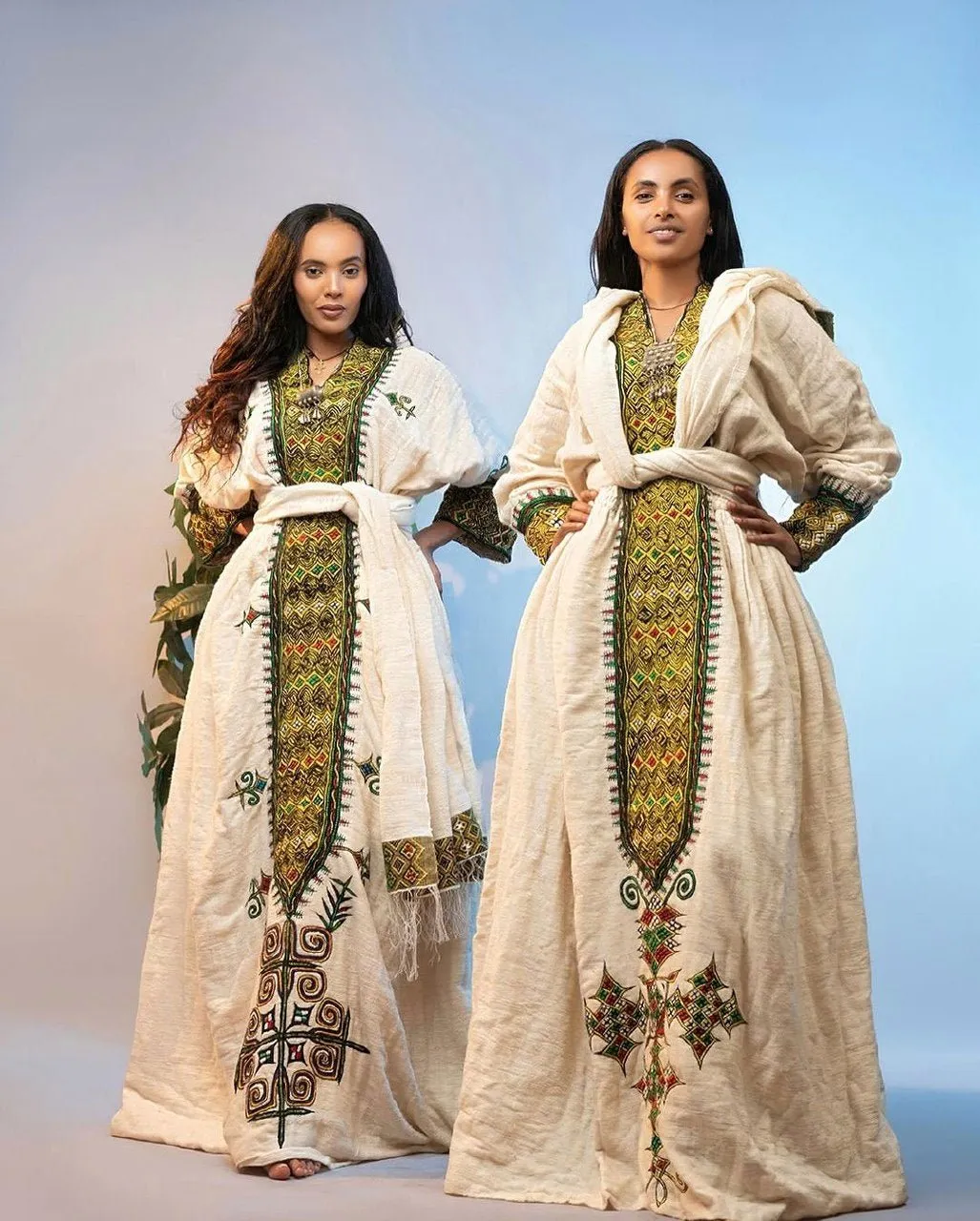 Exquisite Pattern Fetil Ethiopian Dress Habesha Dress Design Eritrean Dress