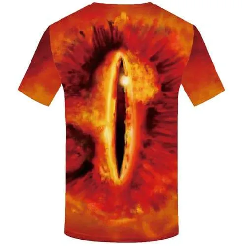 Eye T-shirt Men Flame Tshirts Cool Gothic T-shirts 3d Space Shirt Print Ink Tshirts Casual Short Sleeve Hip hop Unisex New