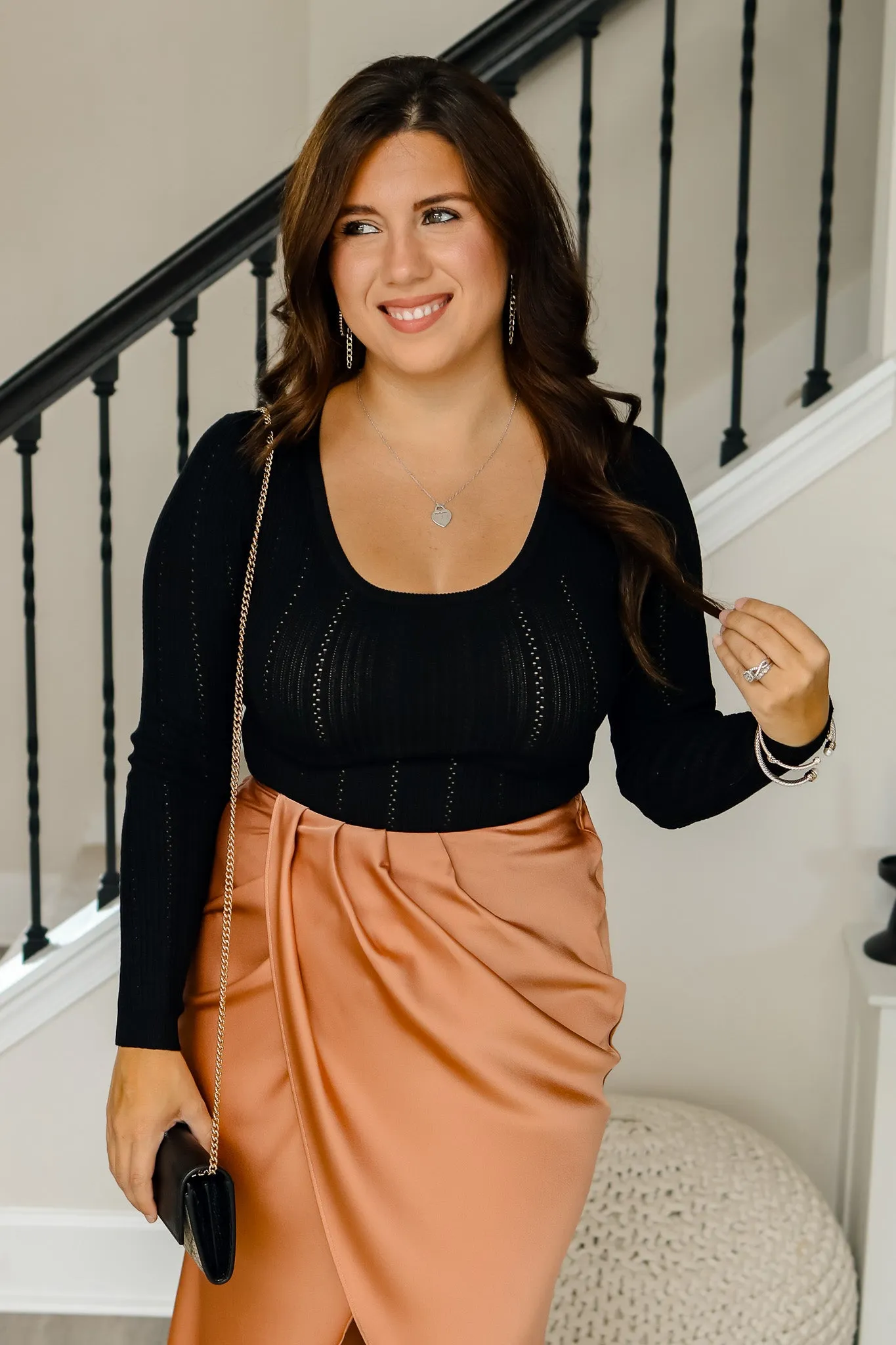 Fall In Love Knit Bodysuit (black)