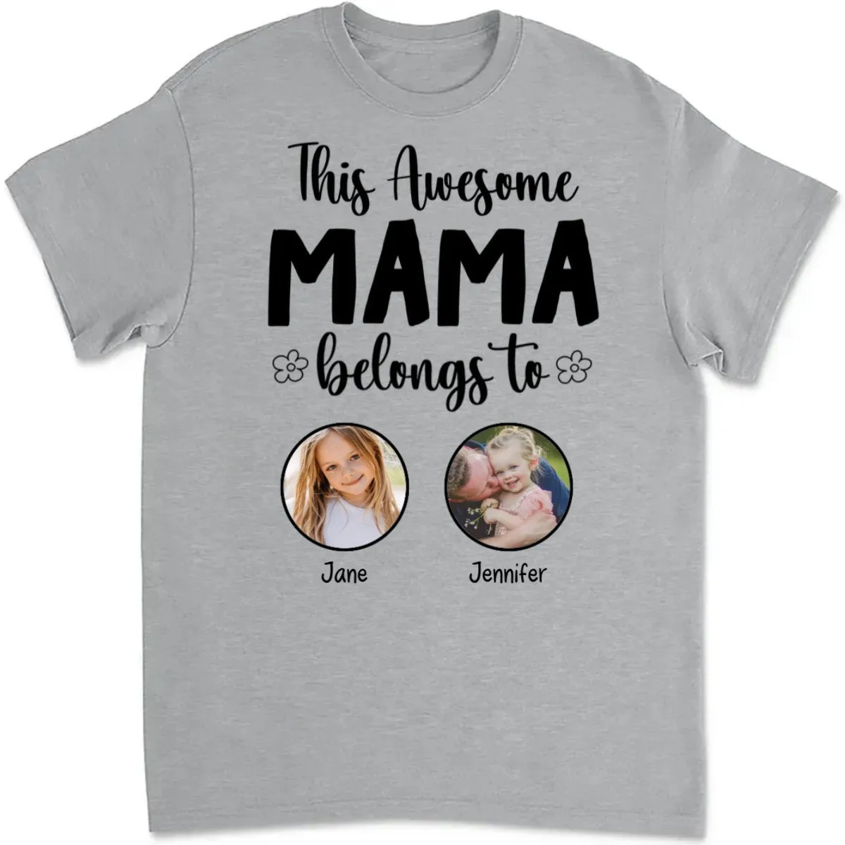 Family - This Awesome Mama Belongs To - Personalized T-Shirt (VT)