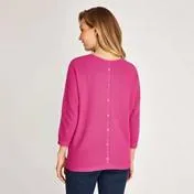 Fuschia Batwing Sweater
