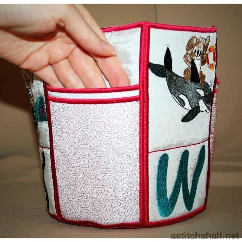 Fuzzy Bucket Tote V W X