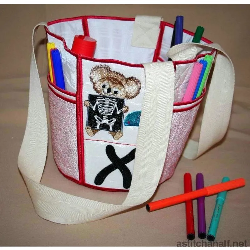 Fuzzy Bucket Tote V W X