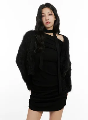 Fuzzy Cropped Cardigan CN416