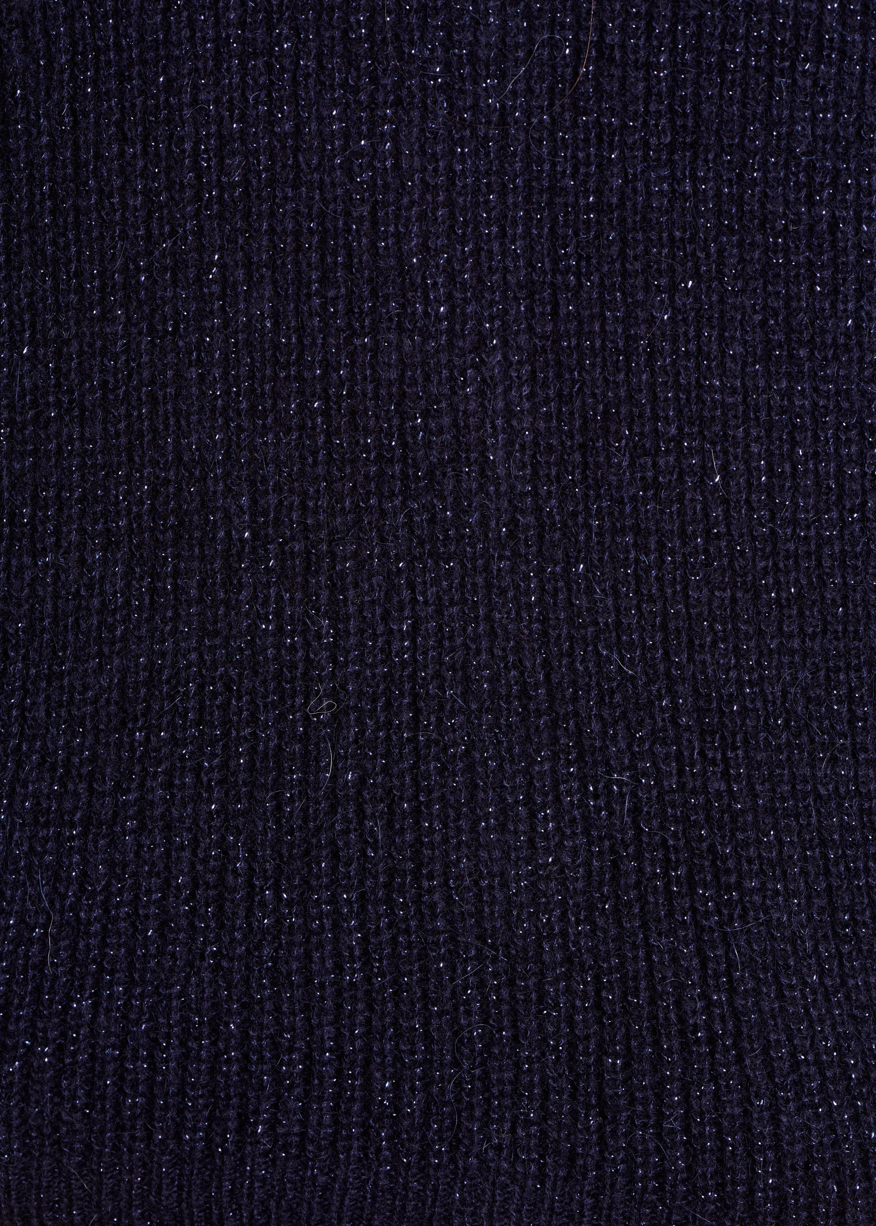 Gilet bleu marine en maille irisée