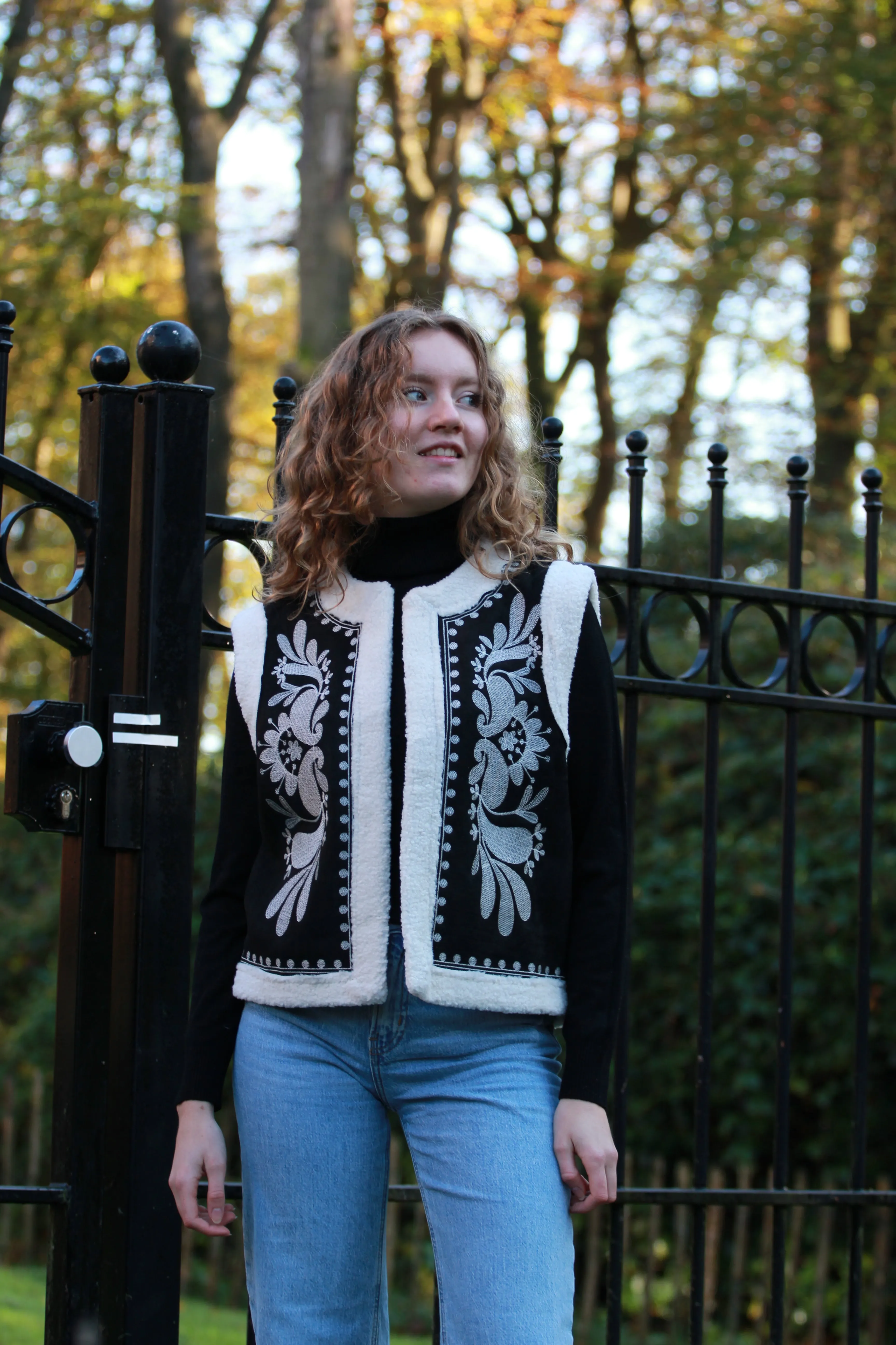 Gilet Cloé | Zwart-wit