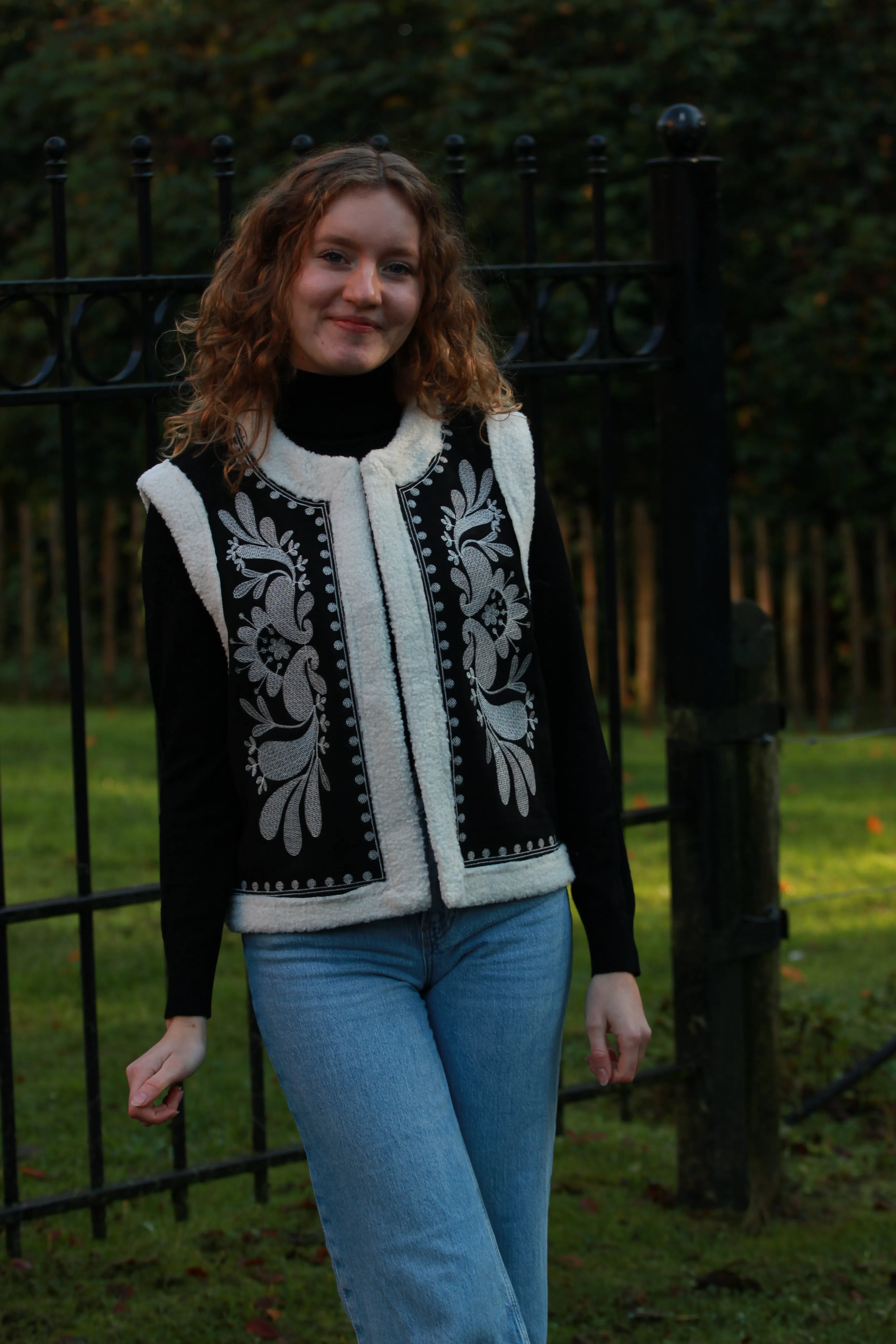 Gilet Cloé | Zwart-wit