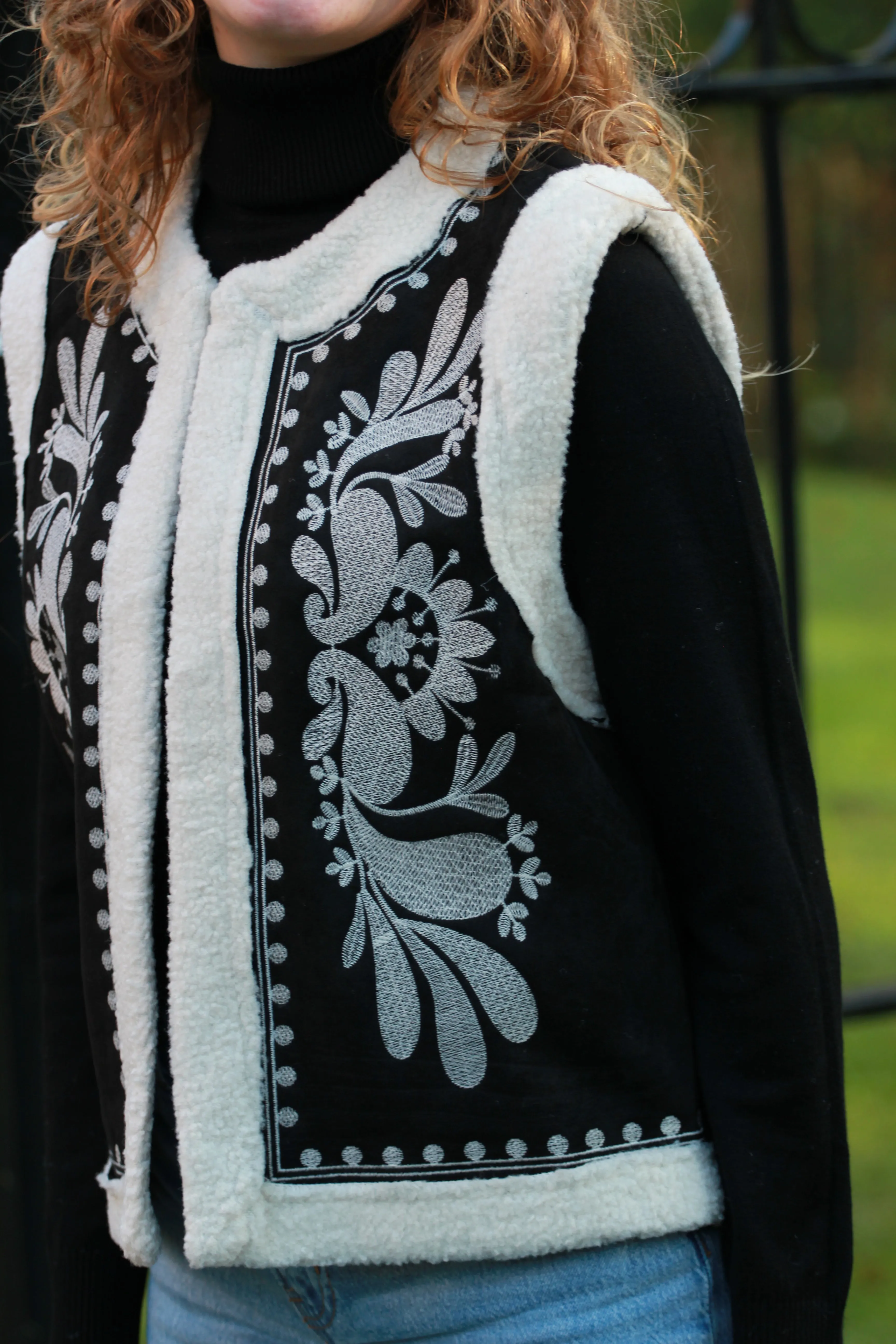 Gilet Cloé | Zwart-wit