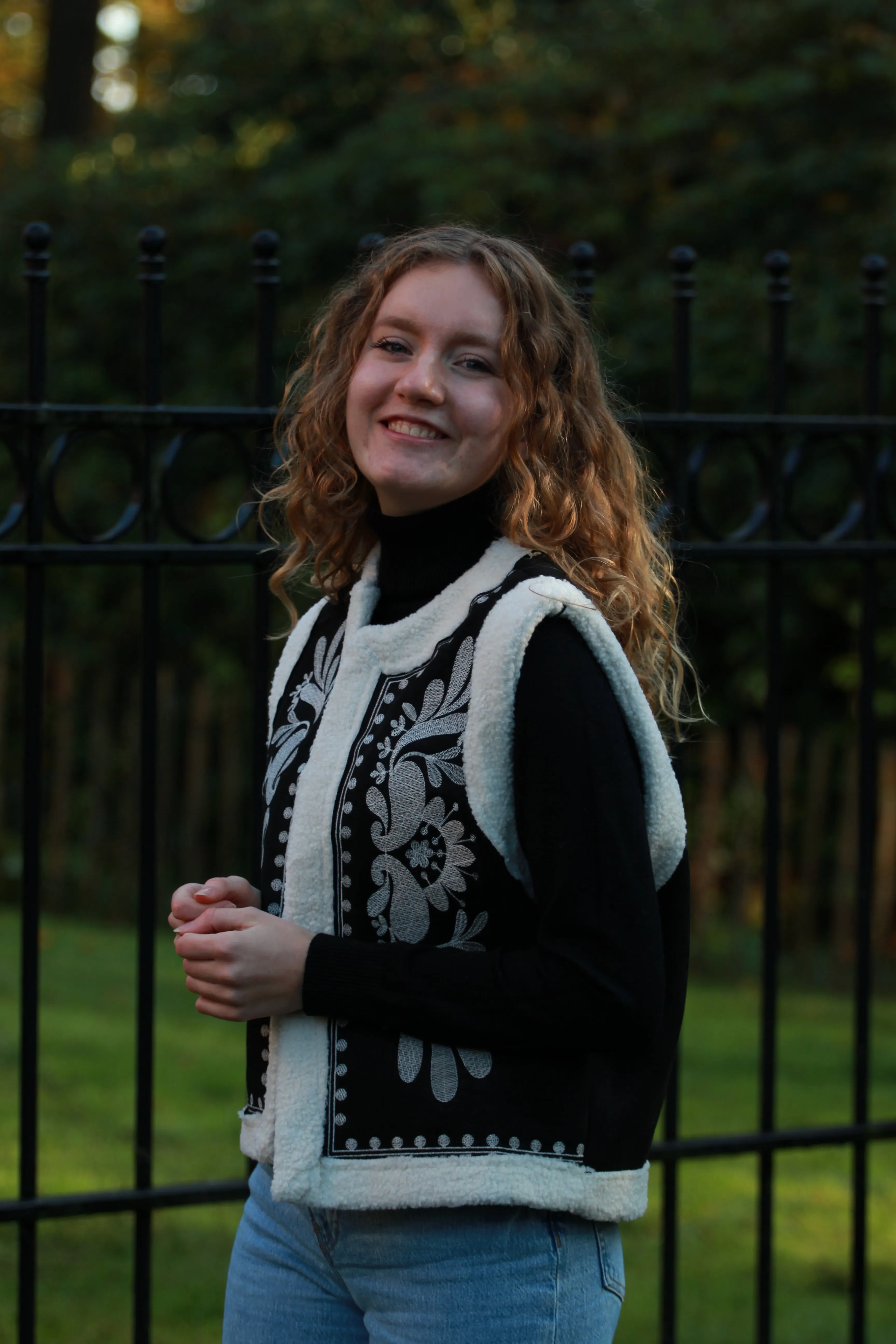 Gilet Cloé | Zwart-wit