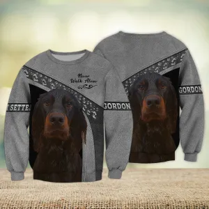 Gordon Setter Multicolor Never Walk Alone 3D Full Print Sweatshirt