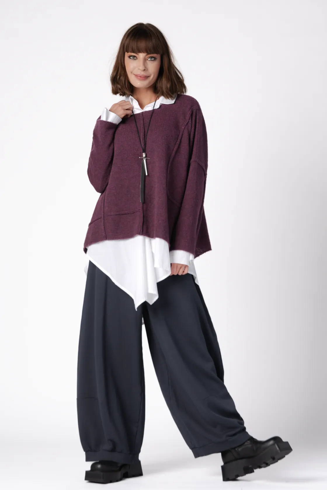 GRIZAS Cecilia Sweater in Purple