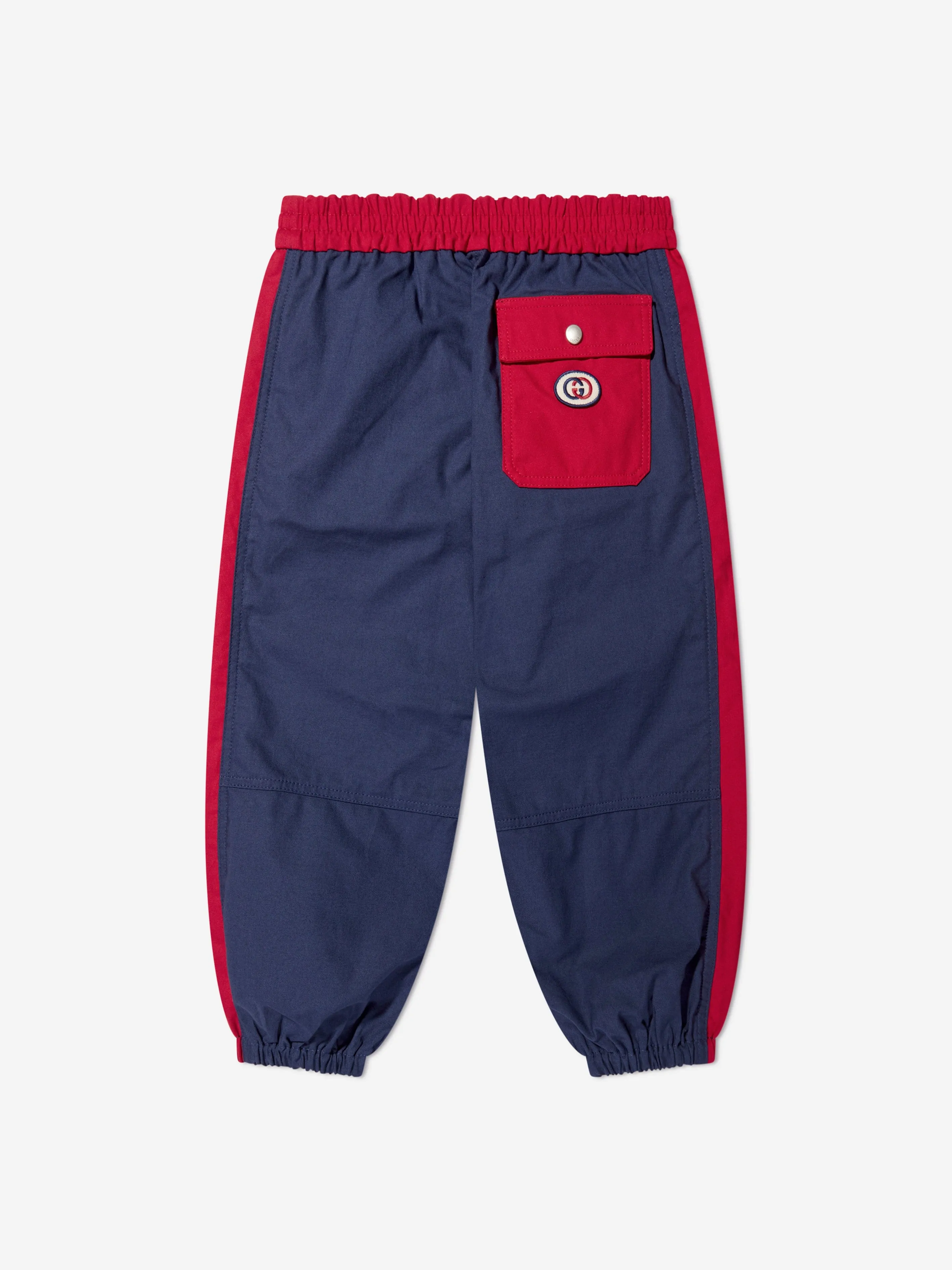 Gucci Kids Branded Joggers in Navy