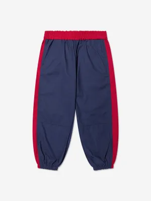 Gucci Kids Branded Joggers in Navy