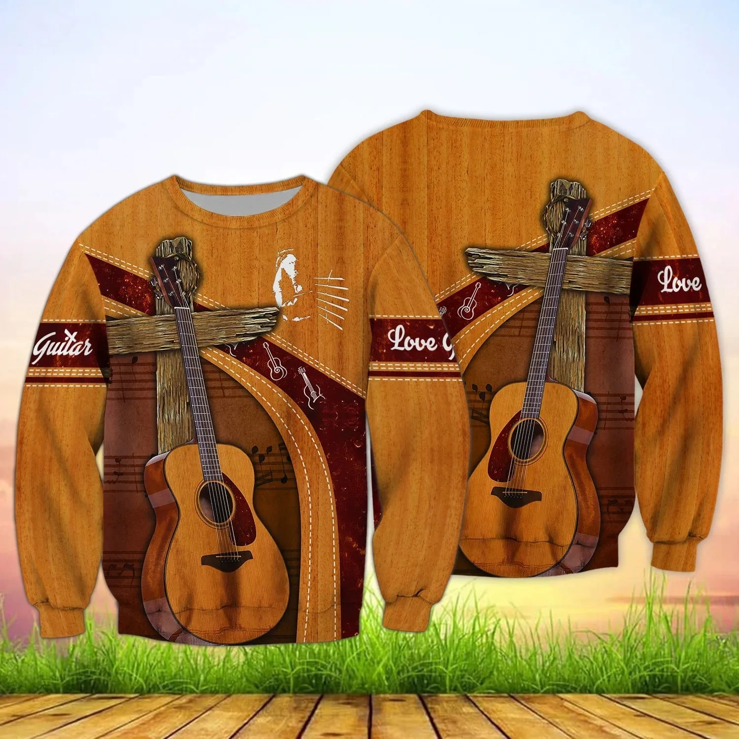 Guitar 3D T Shirt Hoodie For Men And Woman Sublimation Shirts For Guitar Lover