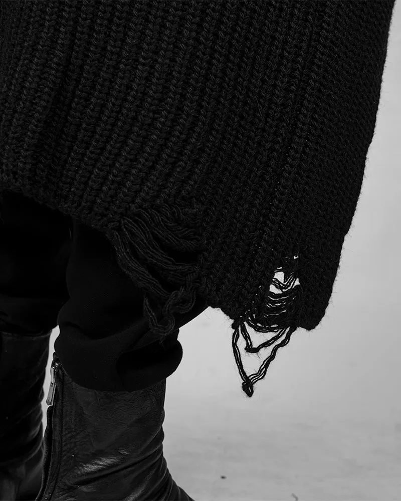 High neck knit sweater