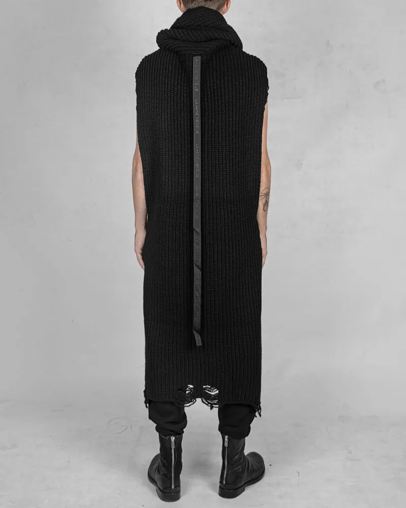 High neck knit sweater