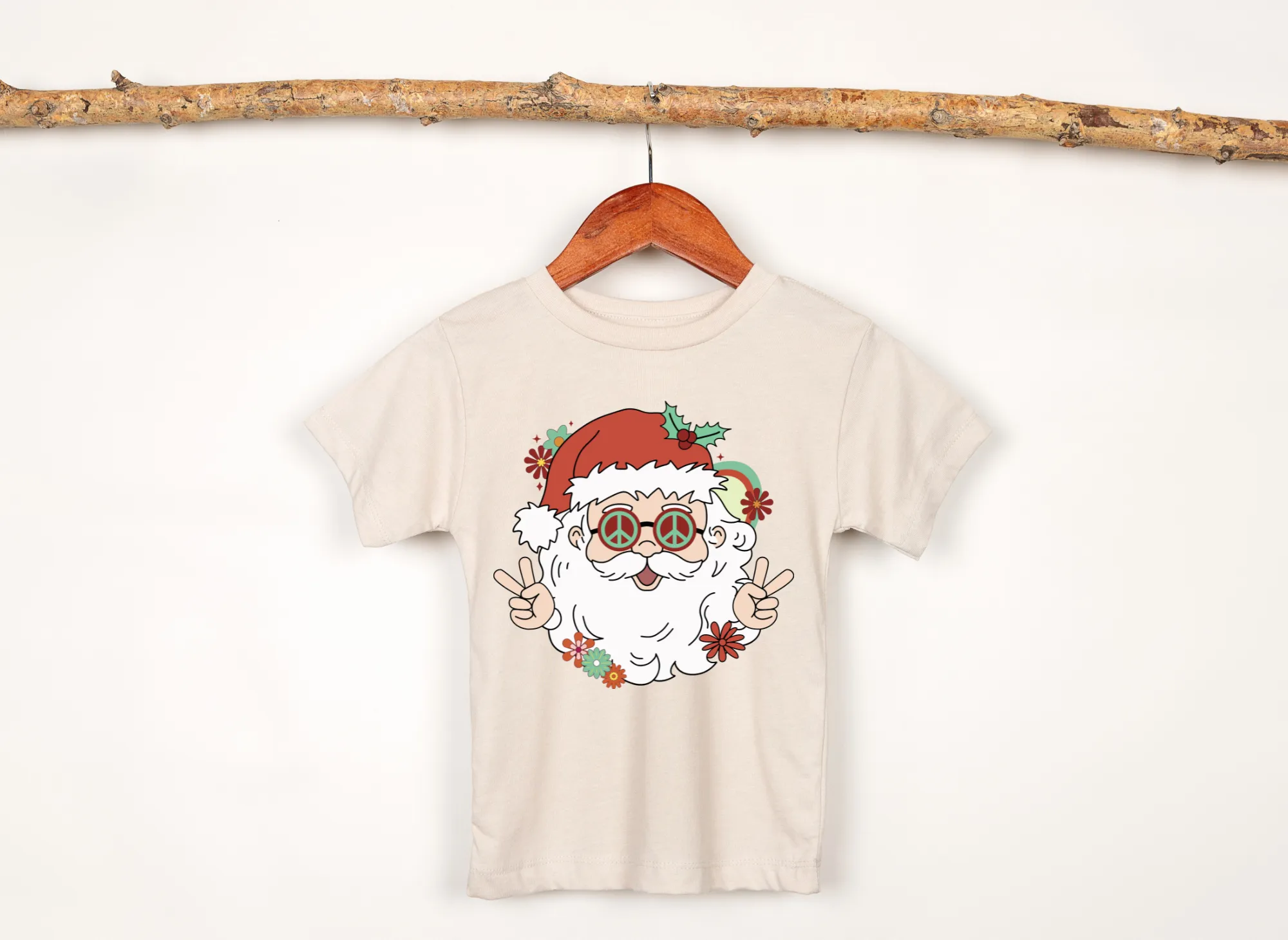 Hippie Santa Shirt | Christmas Shirt for Kids