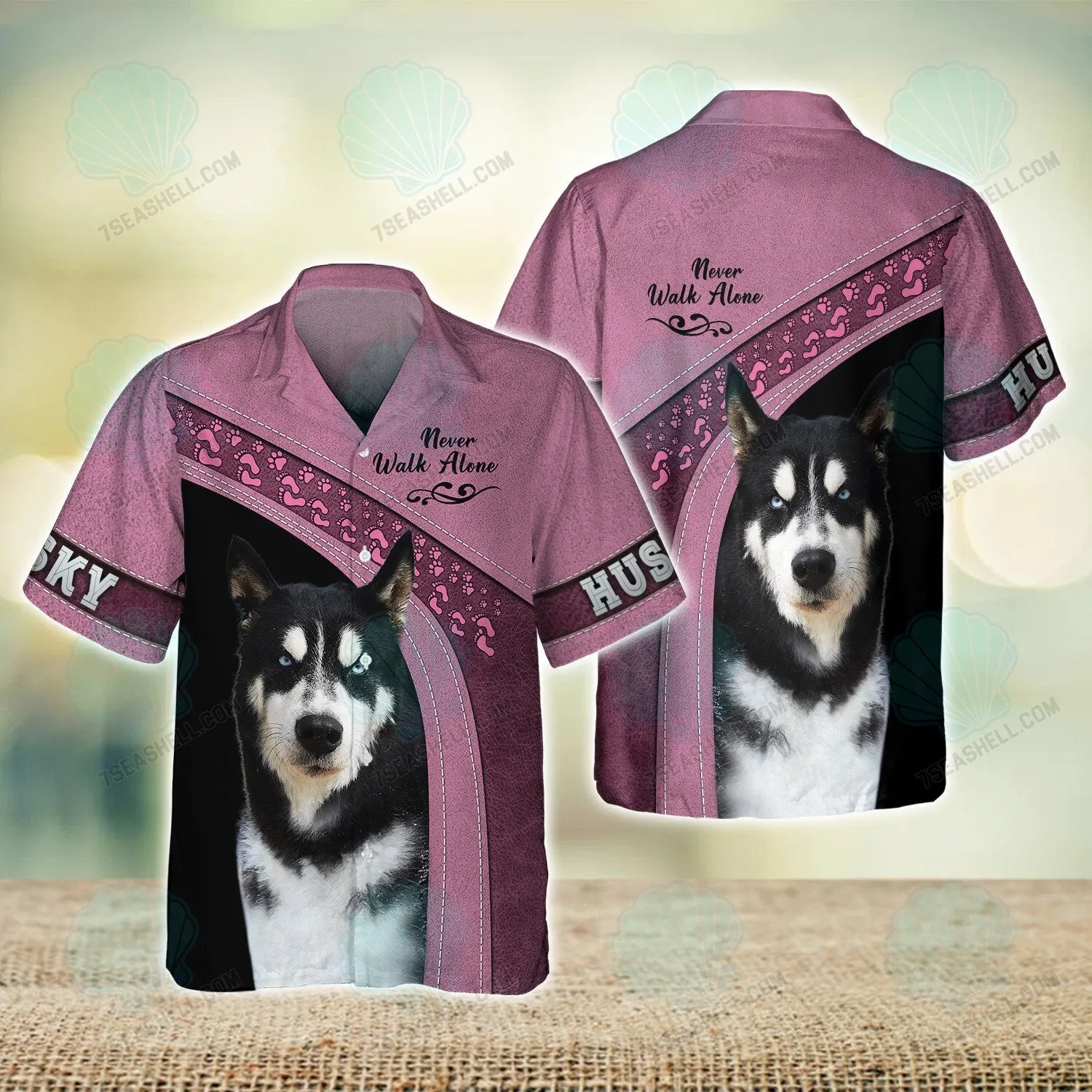 Husky Love Never Walk Alone 3D Full Print Shirts, Christmas Dog Memorial Gifts for loss of Dog