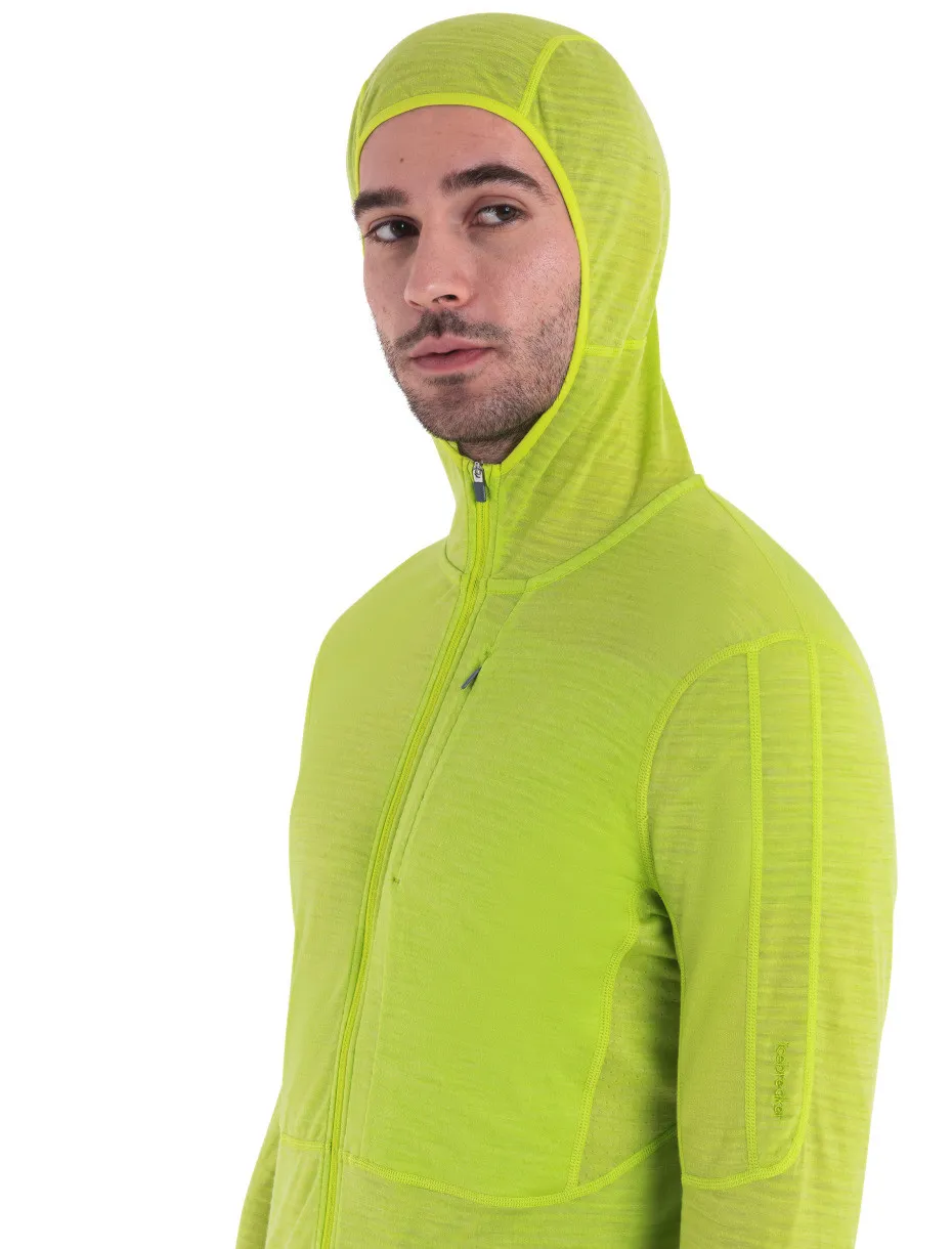 Icebreaker Men&#x27;s Merino 200 Realfleece™ Descender Long Sleeve Zip Hoodie Hyper | Buy Icebreaker Men&#x27;s Merino 200 Realfleece™ Descender Long Sleeve Zip Hoodie Hyper here | Outnorth