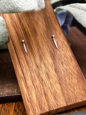 Icicle White Gold and Diamond Posts