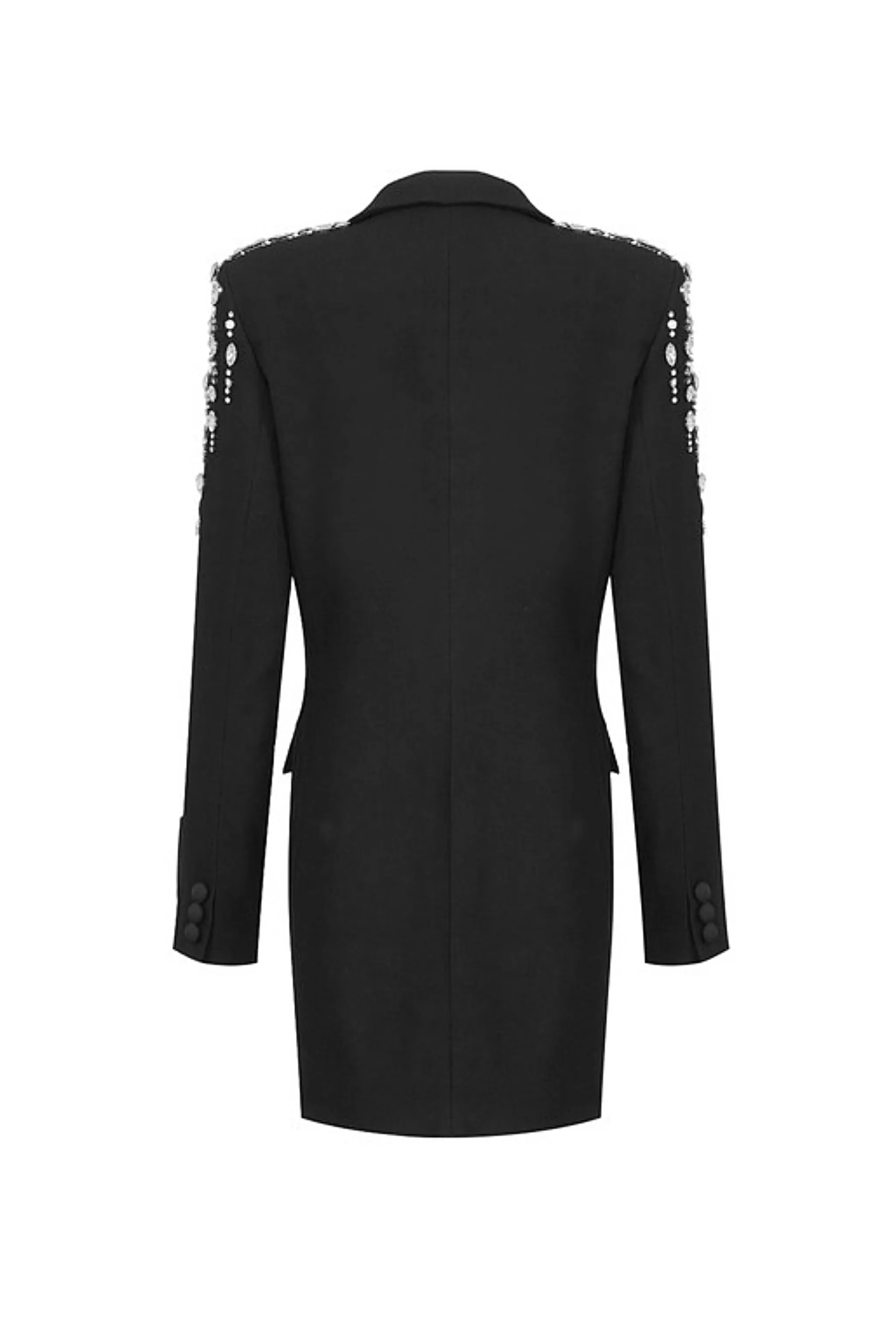 JÓIA BLACK EMBELLISHED BLAZER DRESS
