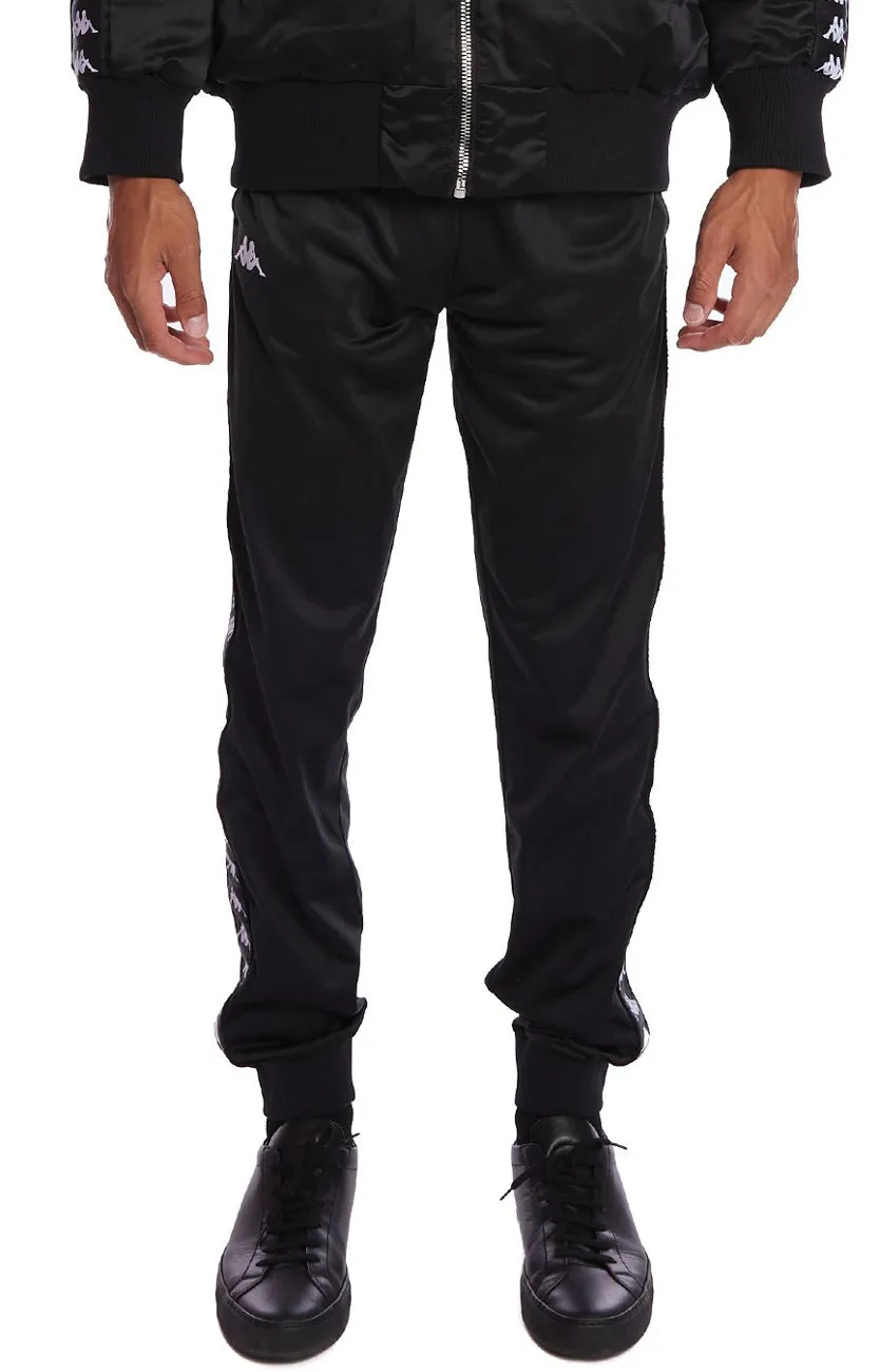 Kappa 222 Banda Rastoriazz Black-White Track Jogger Pants