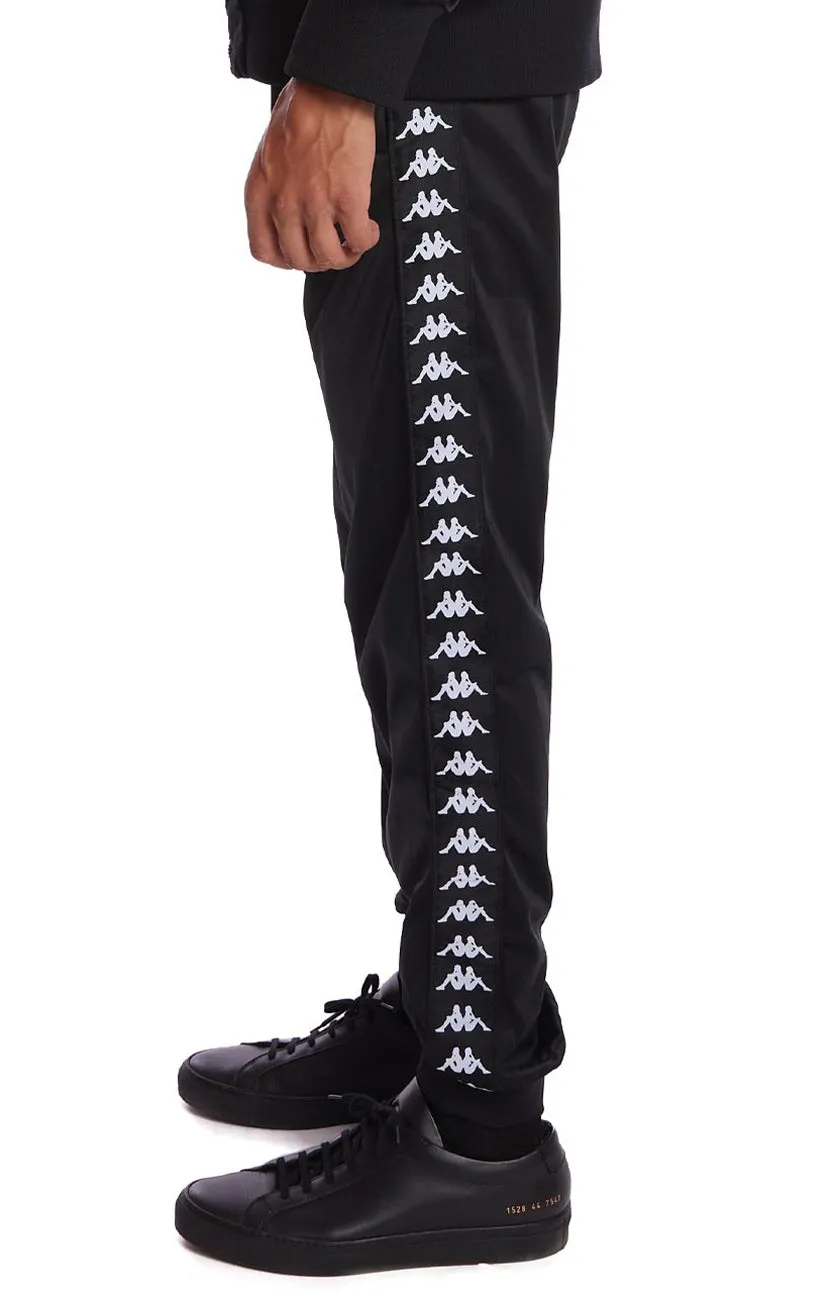Kappa 222 Banda Rastoriazz Black-White Track Jogger Pants