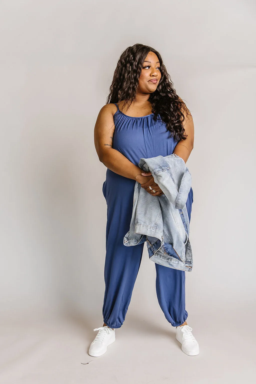Kayla Jogger Jumpsuit - Blue Haze