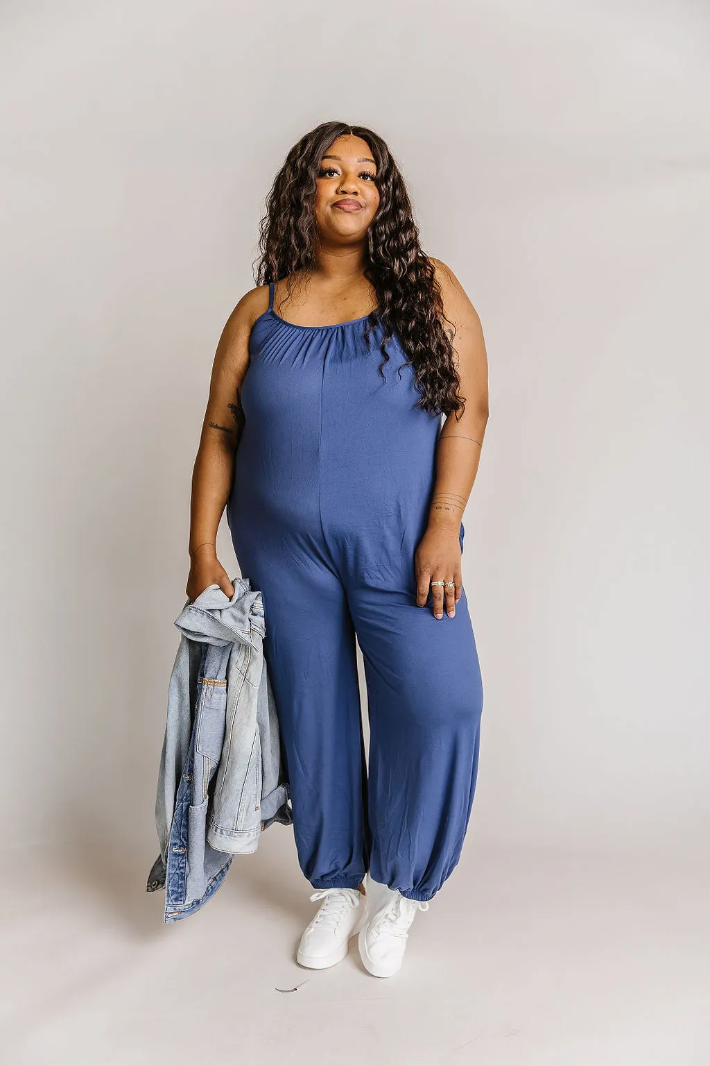 Kayla Jogger Jumpsuit - Blue Haze