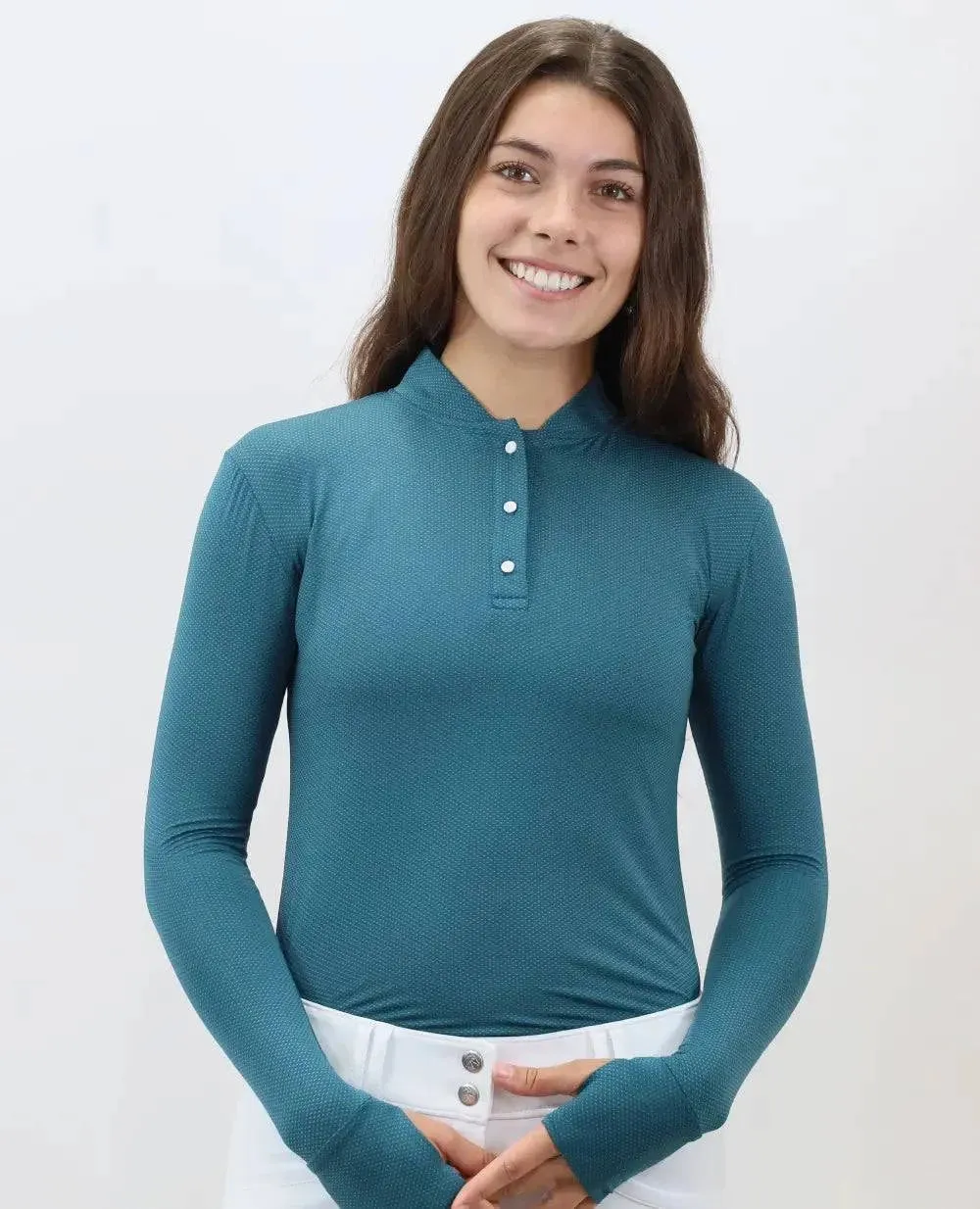 Kismet - “Maeve” Schooling Shirt Mock Neck UV with Thumbhole