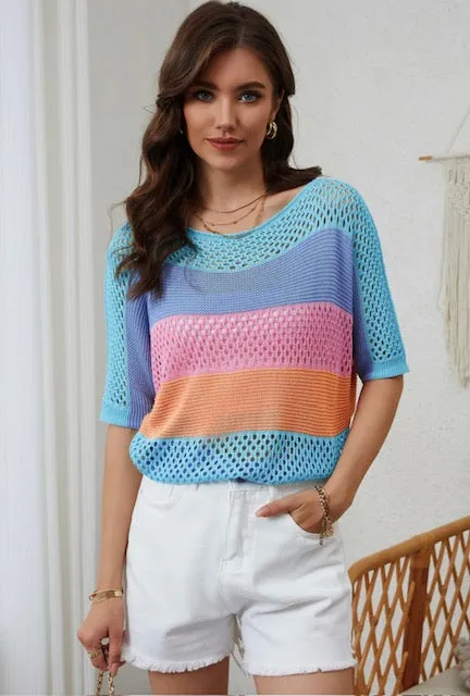 Knit Colorblock Top