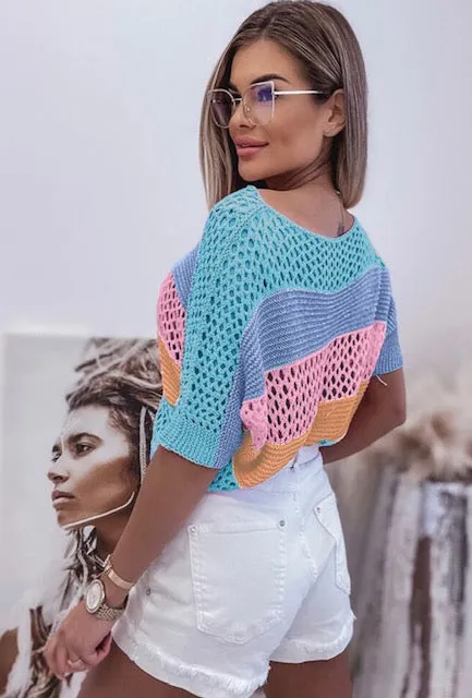 Knit Colorblock Top