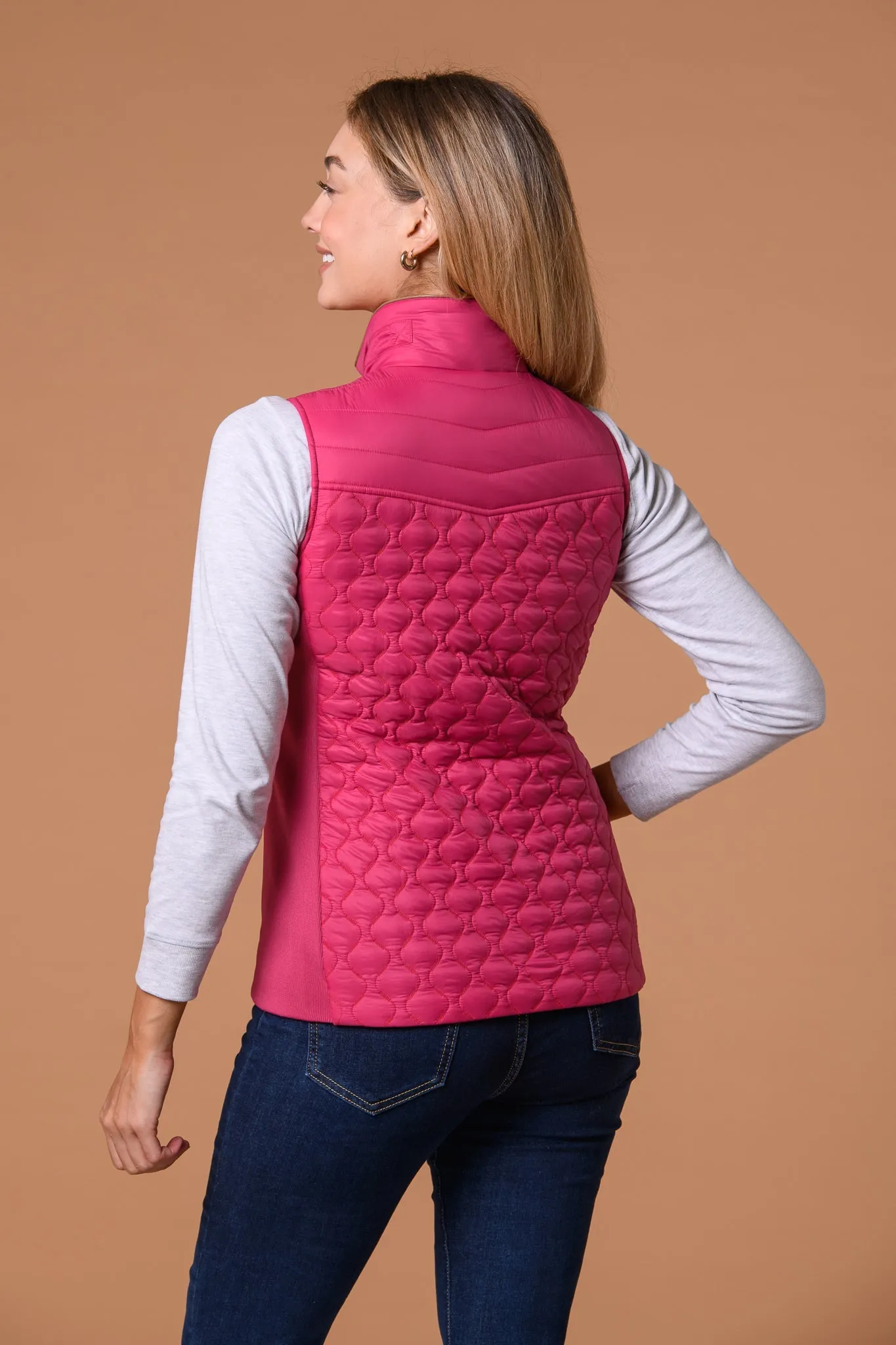 Leather Trim Onion Gilet