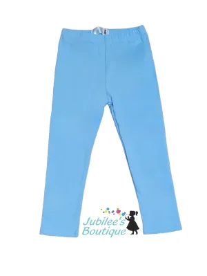 Light Blue Straight Leggings
