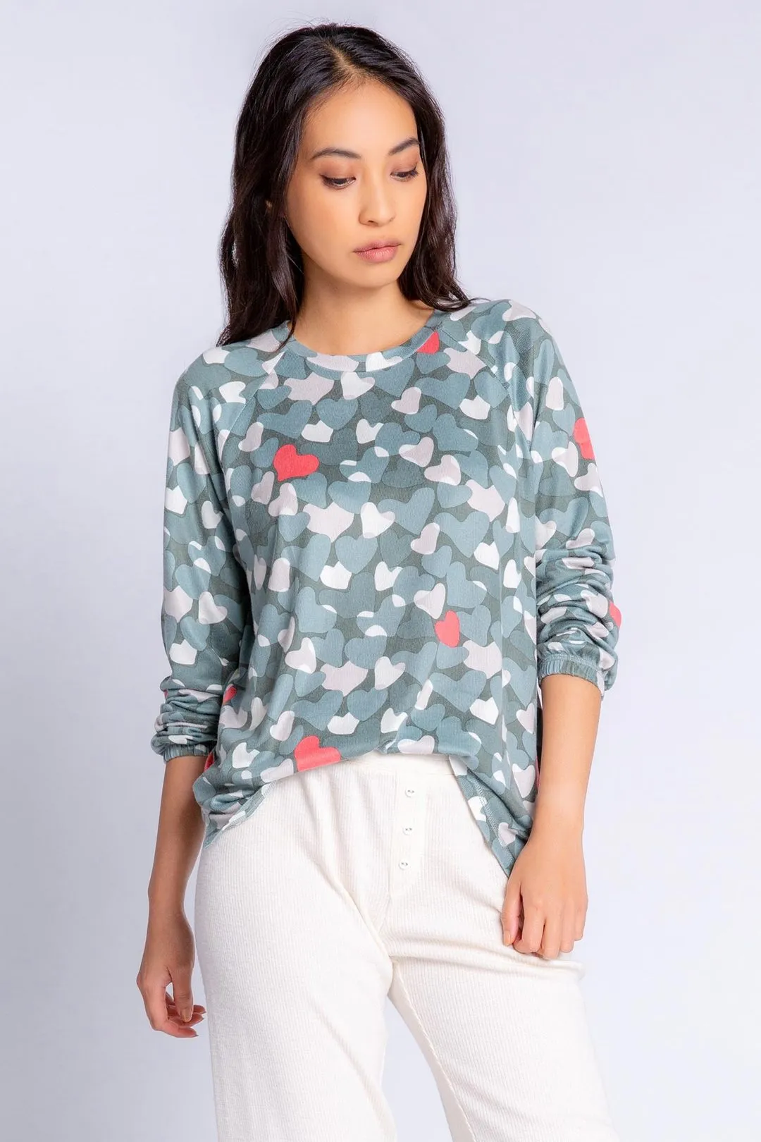 Love In Camo Long Sleeve Top