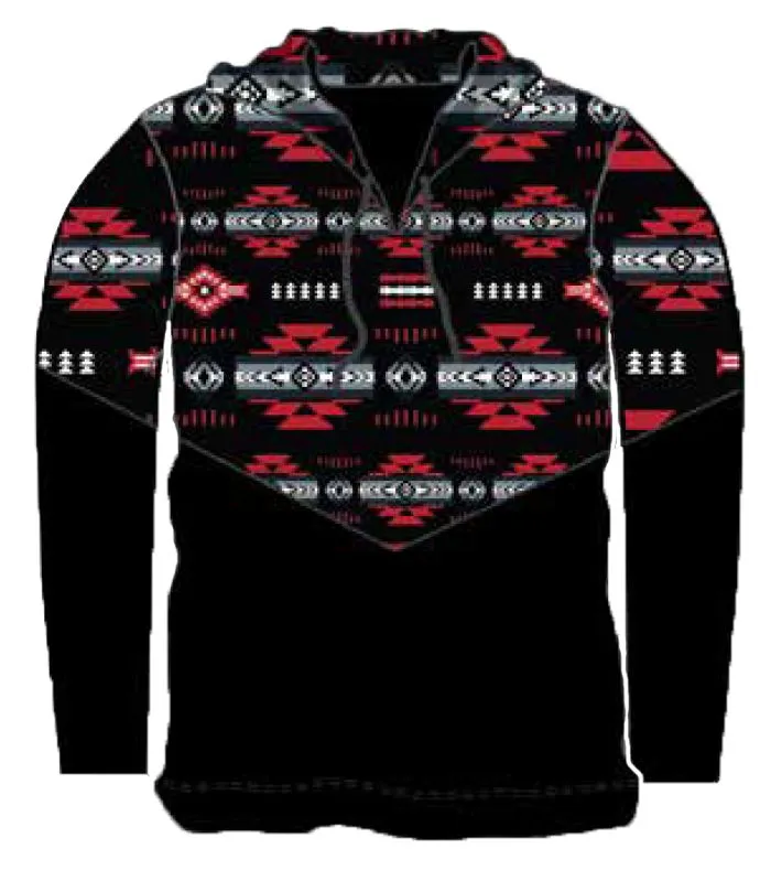 <font color="red">NEW!</font> X-LARGE RED Traditional Southwest Hoodie Pullovers!