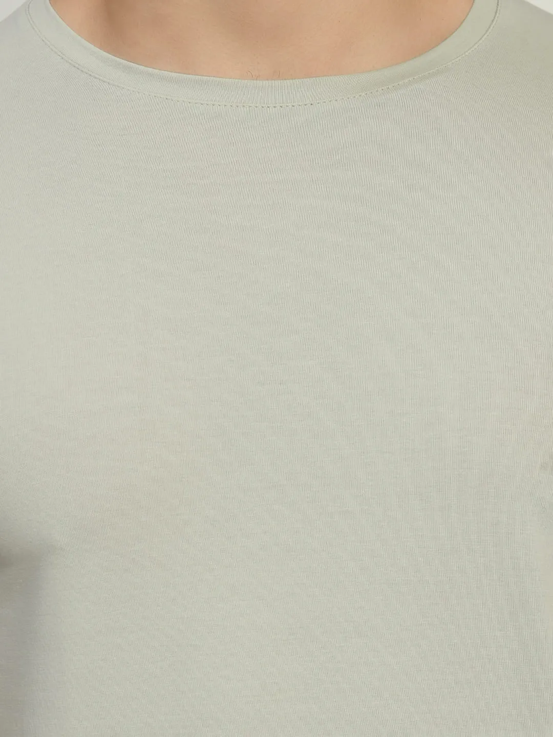 Men's Basic Gray Round Neck T-Shirt