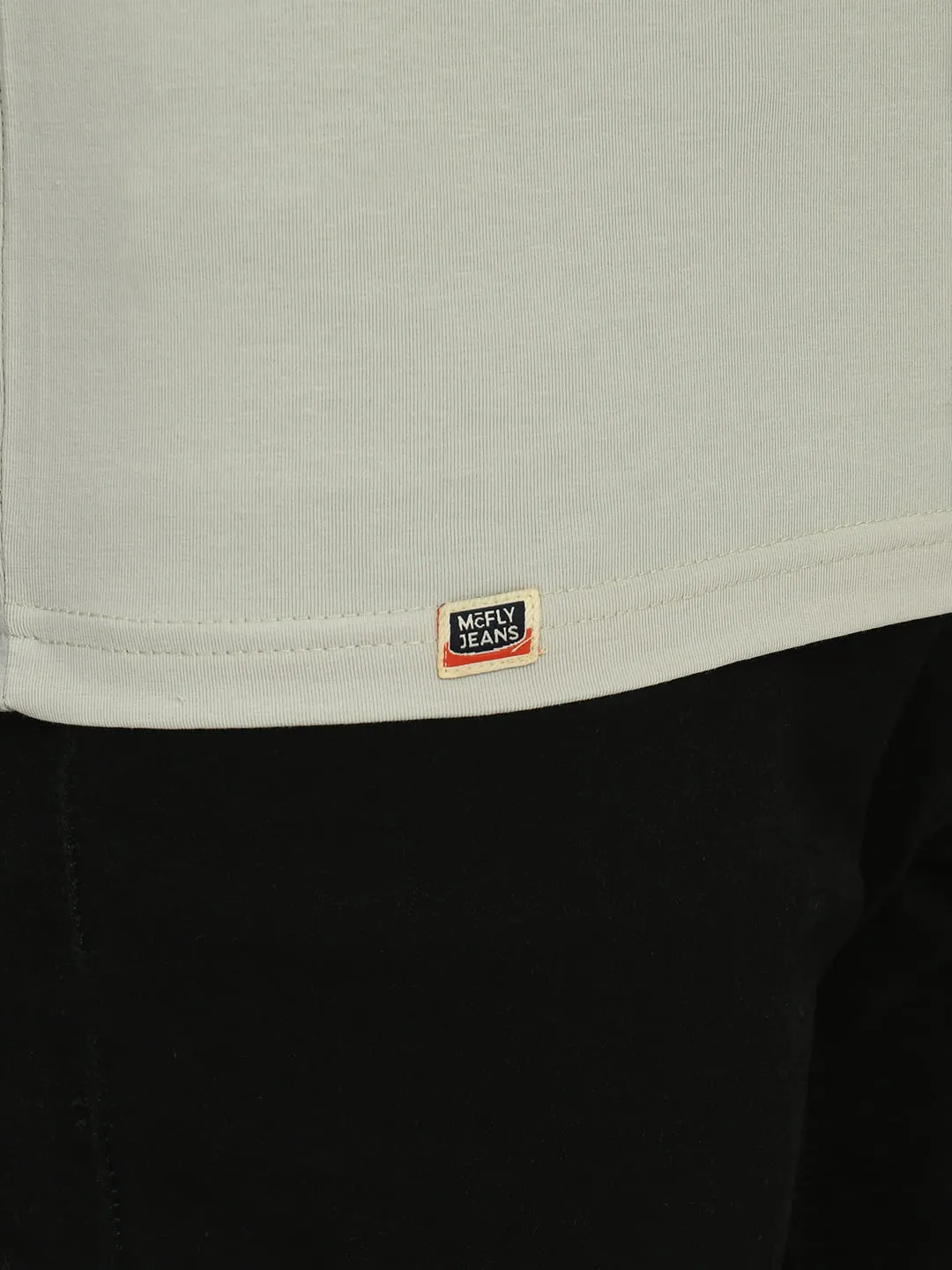 Men's Basic Gray Round Neck T-Shirt