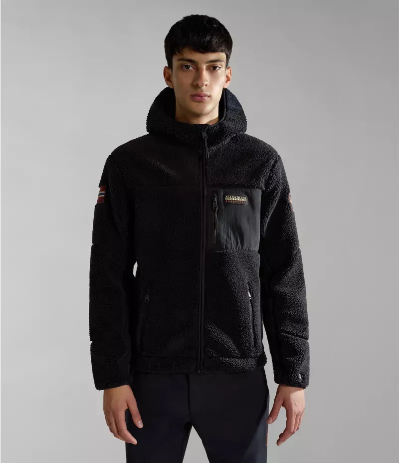 Napapijri Men&#x27;s Yupik Full-Zip Fleece Hoodie Black | Buy Napapijri Men&#x27;s Yupik Full-Zip Fleece Hoodie Black here | Outnorth