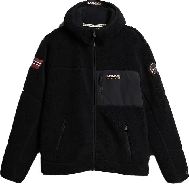 Napapijri Men&#x27;s Yupik Full-Zip Fleece Hoodie Black | Buy Napapijri Men&#x27;s Yupik Full-Zip Fleece Hoodie Black here | Outnorth
