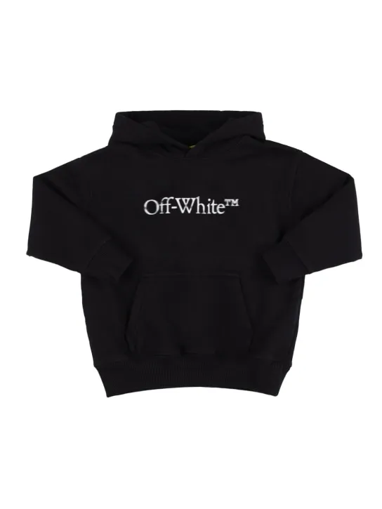 Off-White   Bookish Bit logo cotton hoodie 
