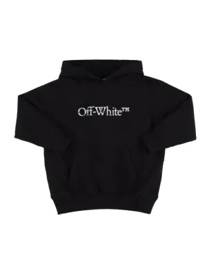 Off-White   Bookish Bit logo cotton hoodie 