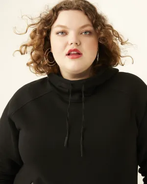 Olivia Fleece Sweatshirt Dress | Black