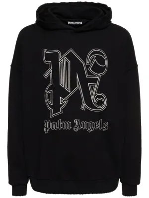Palm Angels   Logo cotton hoodie 