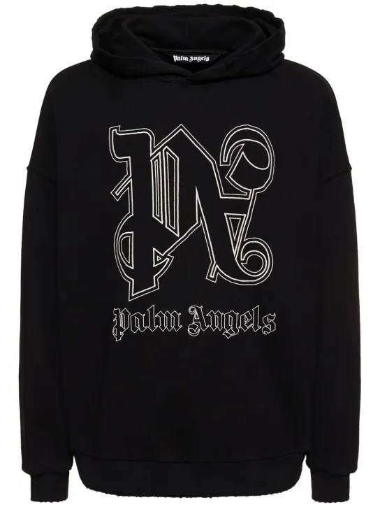 Palm Angels   Logo cotton hoodie 