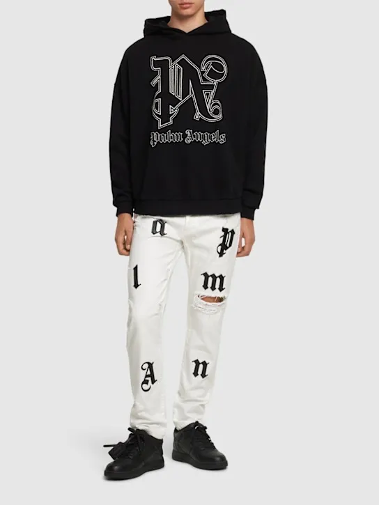 Palm Angels   Logo cotton hoodie 