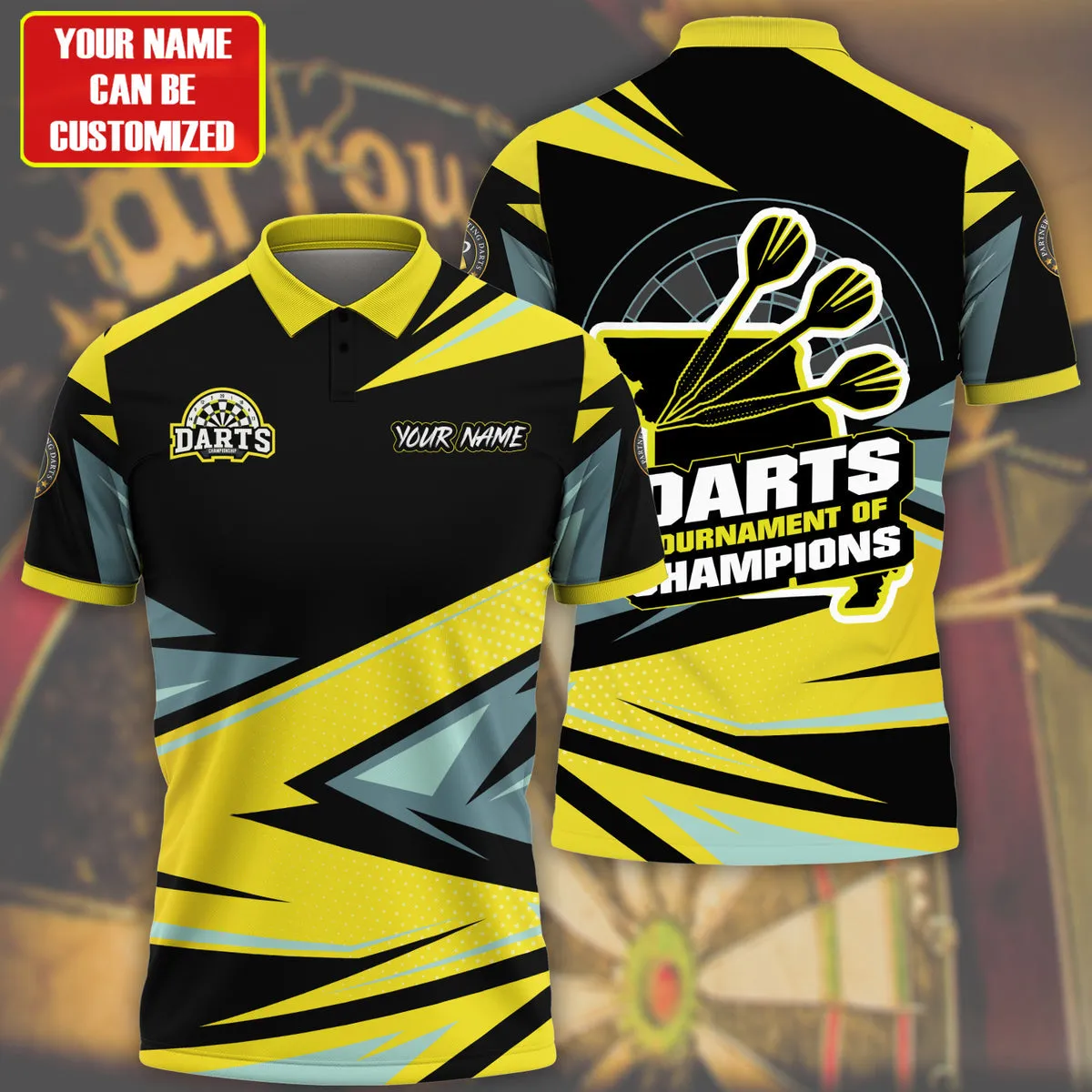 Personalized Name Darts Champion All Over Printed Hoodie Zipper Hoodie Shirt
