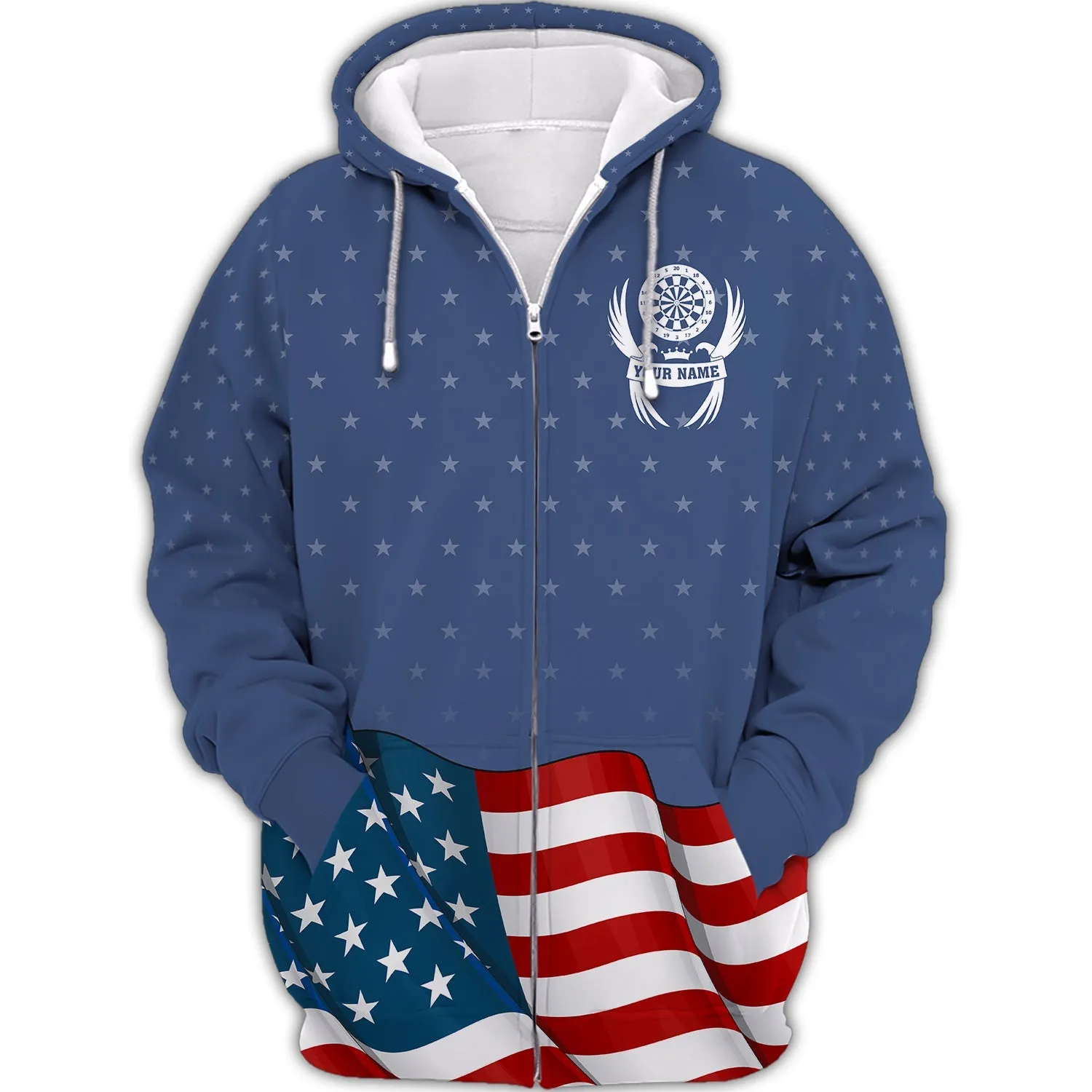 Personalized Name Darts Eagle USA 3D Printed Sweatshirt Hoodie Shirts, Gift for Dart Lovers Christmas